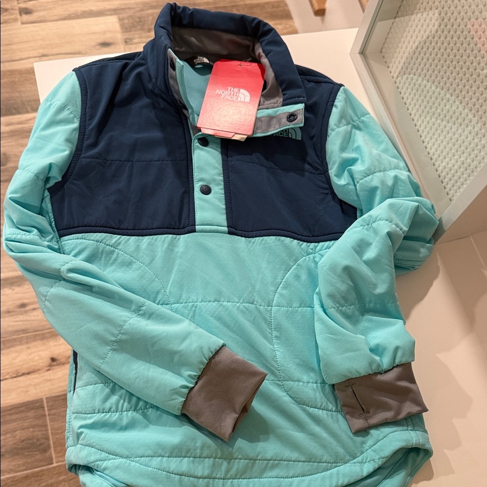The North Face Kids' Navy and Aqua Puffer Jacket
